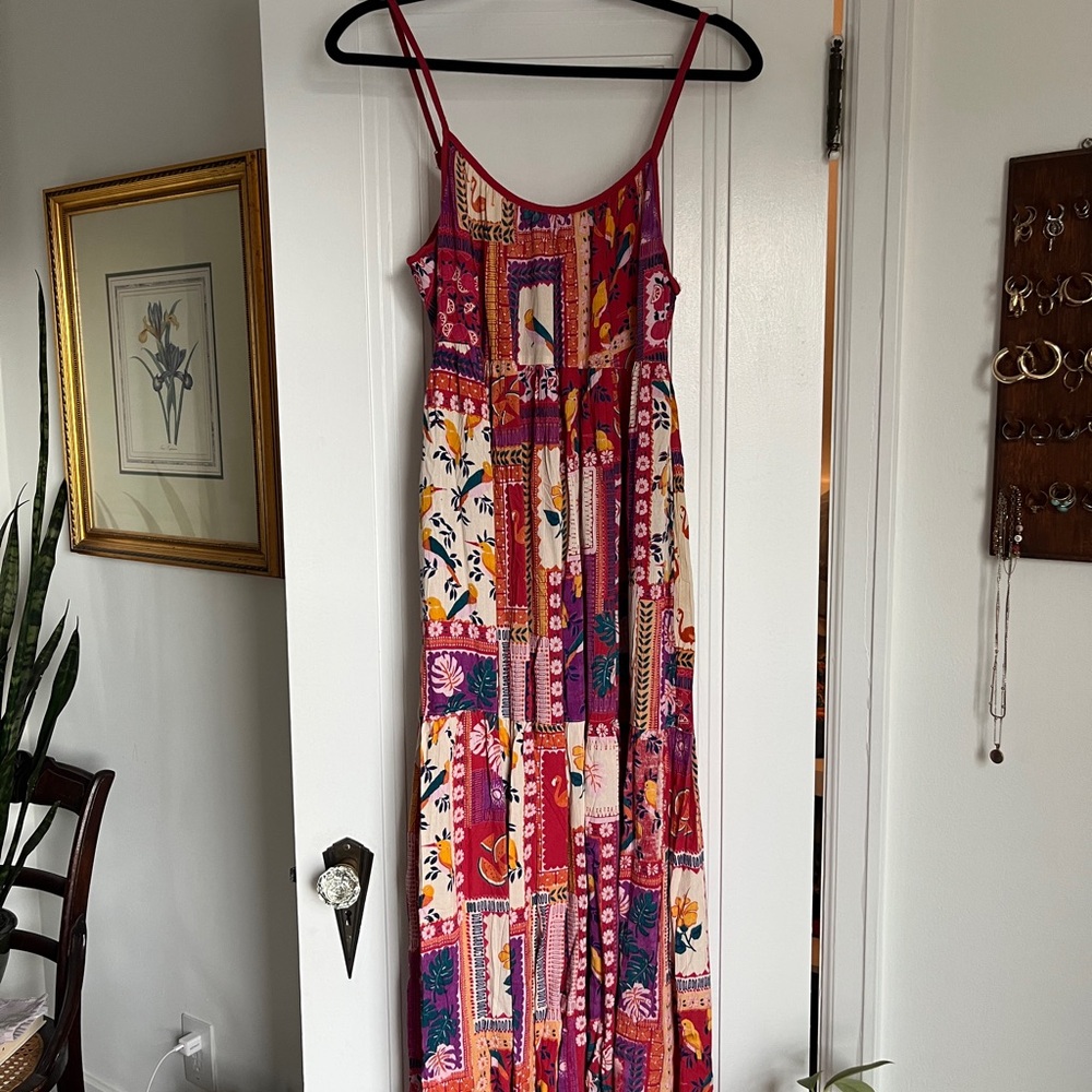 Angie Vibrant Patchwork Maxi Dress